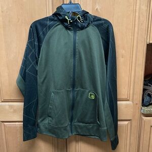 Green and Black Hooded Jacket
